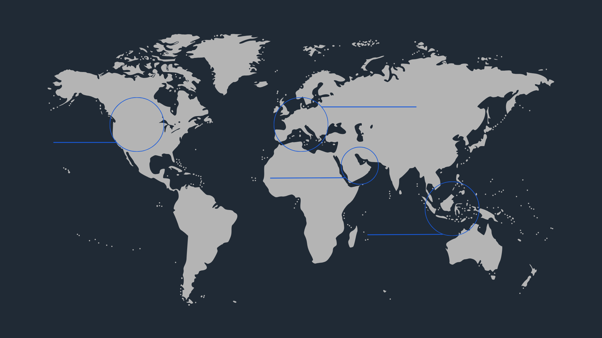 World map showing residency by investment programme regions